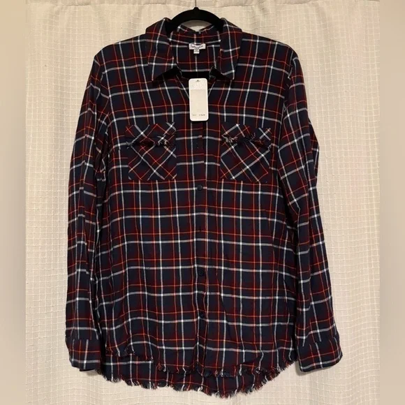 Splendid Marguerite Plaid flannel shirt buttoned - Picture 1 of 5
